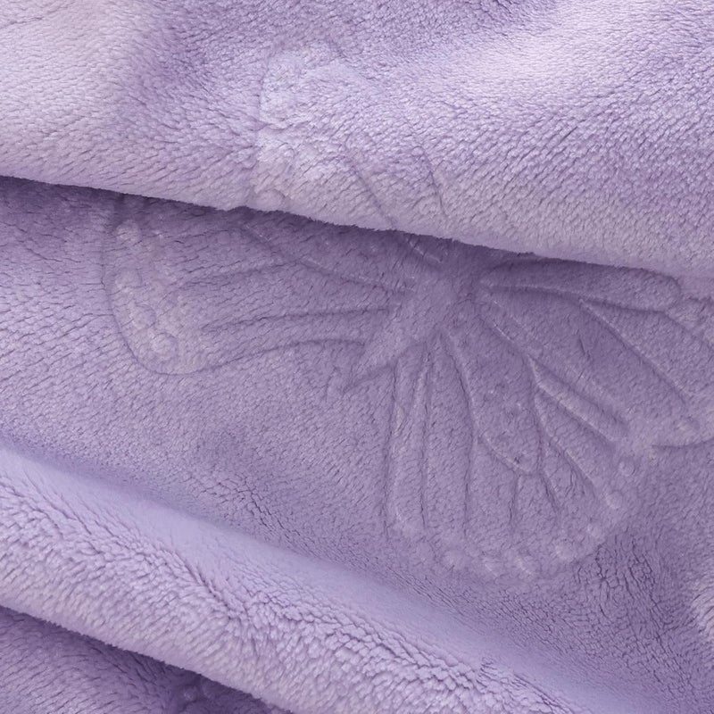 BORITAR Baby Blanket with Butterfly Design for Girls Ultra Soft Fleece Warm and Lightweight Blankets for Infant Toddler Newborn, 30x40 Inch, Purple - Image 2